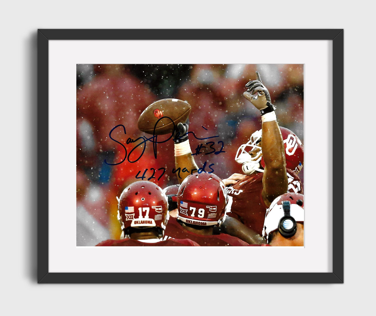 Oklahoma Football - Samaje PerineSnow Celebration 8x10 Gallery Frame college football wall art