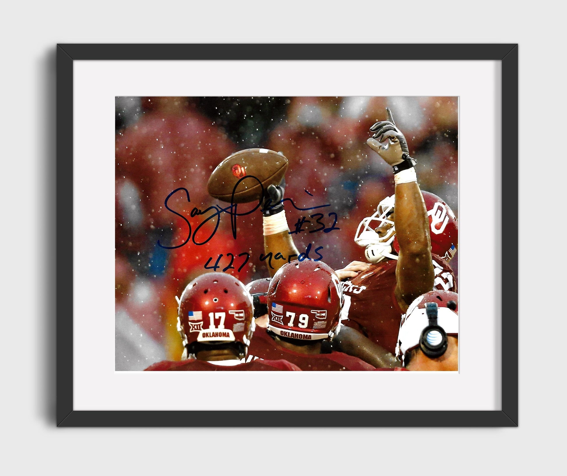 Oklahoma Football - Samaje PerineSnow Celebration 8x10 Gallery Frame college football wall art