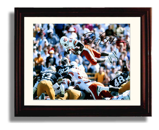 Oklahoma State Football Barry SandersHurdle Over Defender College Football Wall Art 8x10 Beveled Frame wall art print – College Football decor