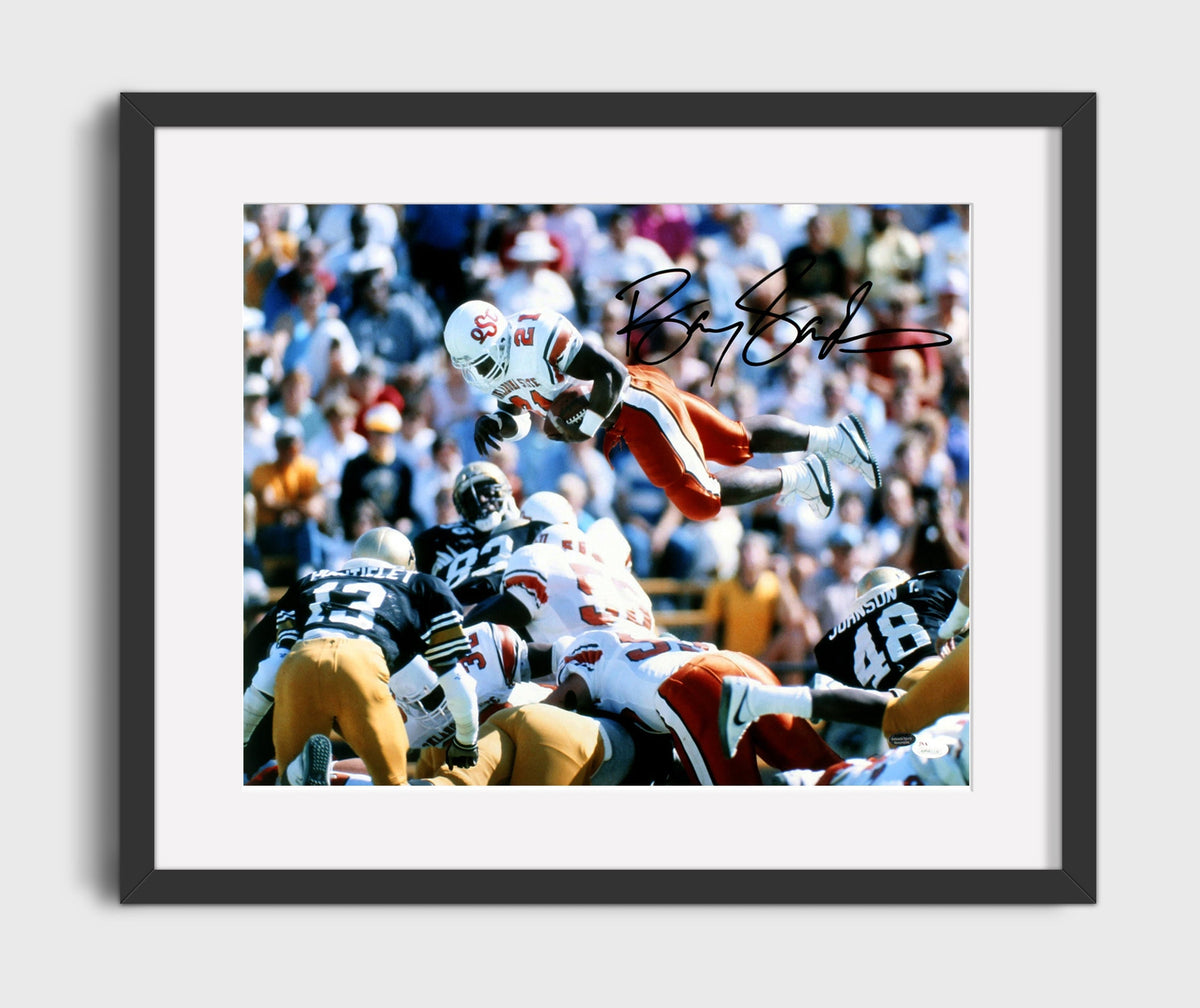 Oklahoma State Football - Barry SandersHurdle Over Defender 8x10 Gallery Frame college football wall art