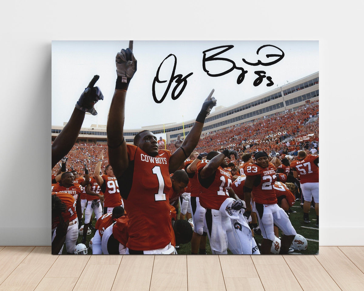 Oklahoma State Football – Dez Bryant Crowd Celebration unframed college football poster print
