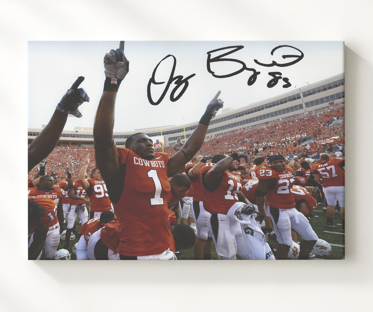 Oklahoma State Football - Dez BryantCrowd Celebration 8x10 Canvas college football wall art