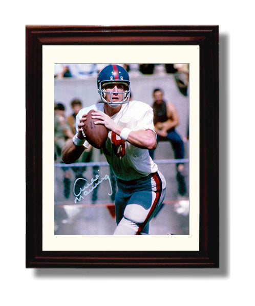 Ole Miss Football Archie Manning Pocket Command College Football Wall Art 8x10 Beveled Frame wall art print – College Football decor