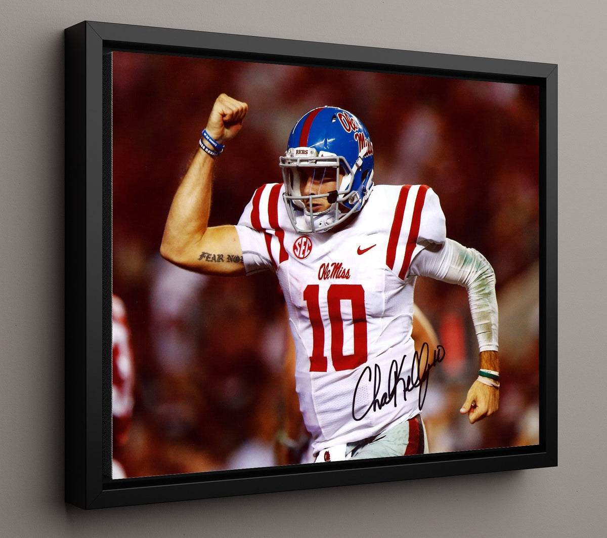 Ole Miss Football - Chad KellyCelebration Flex 8x10 Framed Canvas college football wall art