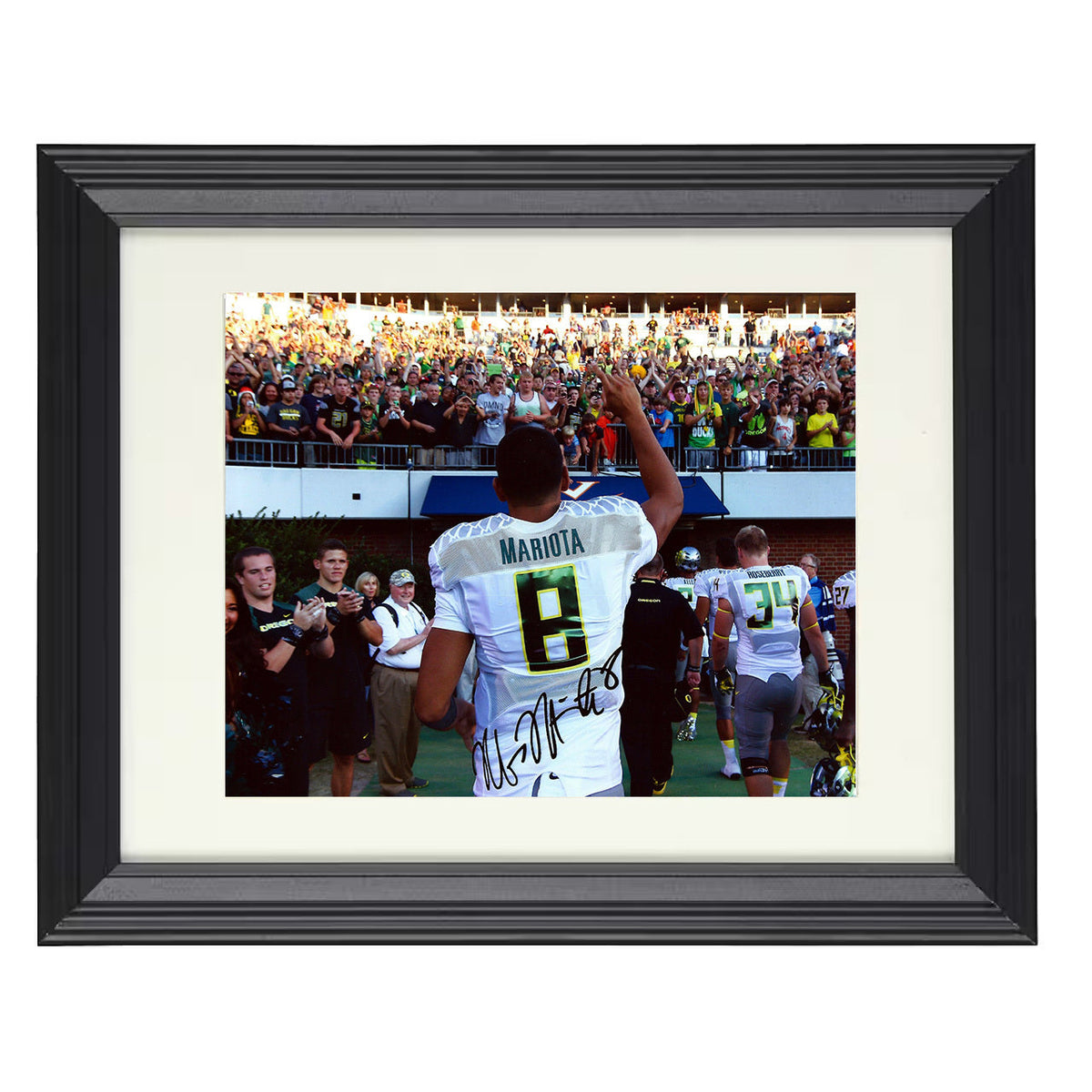 Oregon Football - Marcus MariotaCrowd Acknowledgment 8x10 Beveled Frame college football wall art