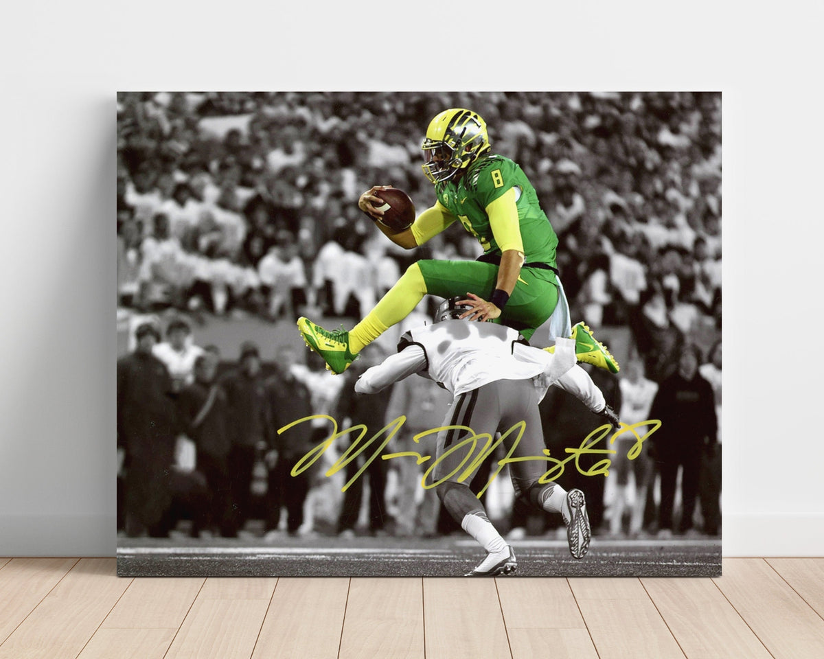 Oregon Football - Marcus MariotaHurdle 8x10 Unframed Print college football wall art