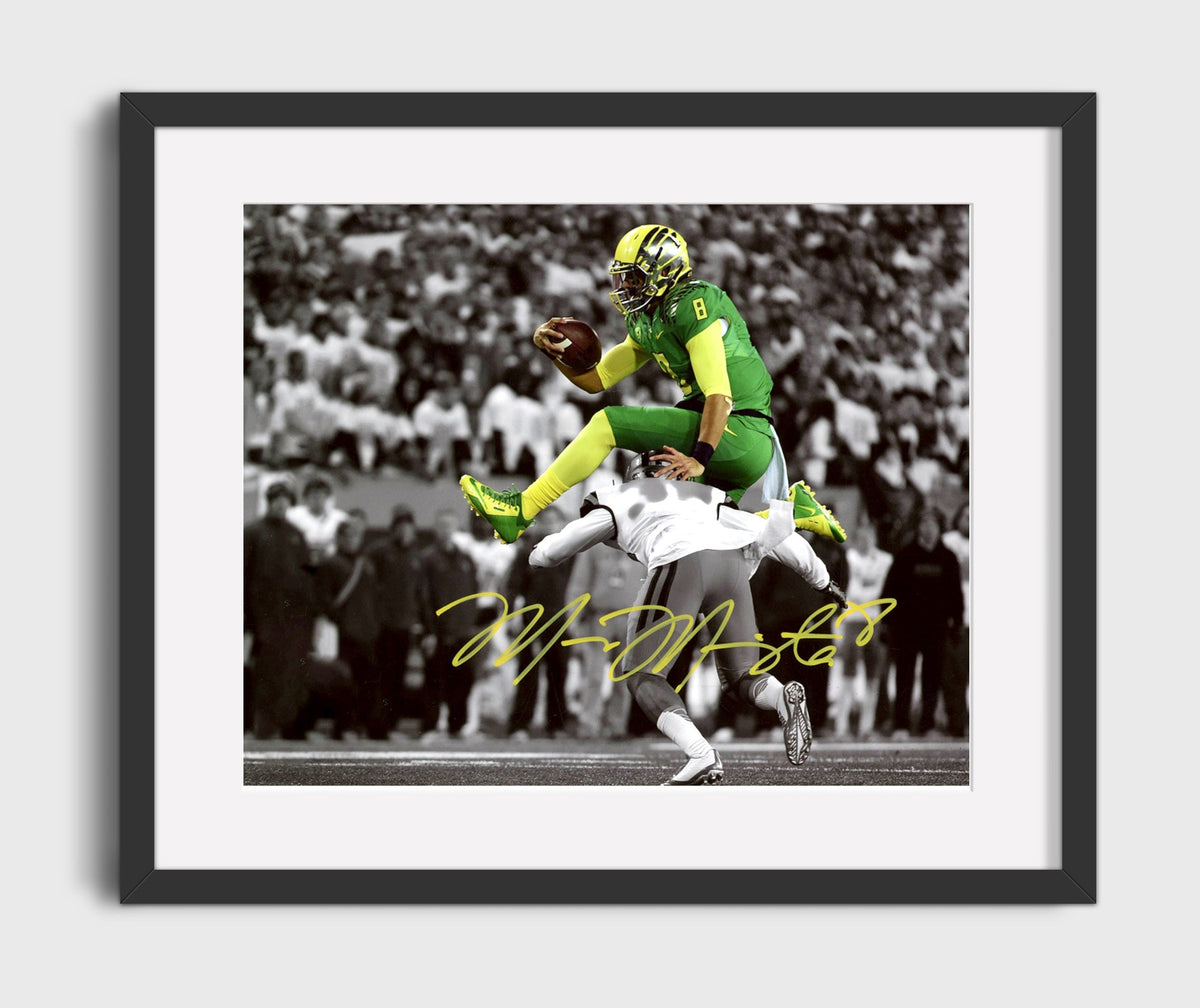 Oregon Football - Marcus MariotaHurdle 8x10 Gallery Frame college football wall art