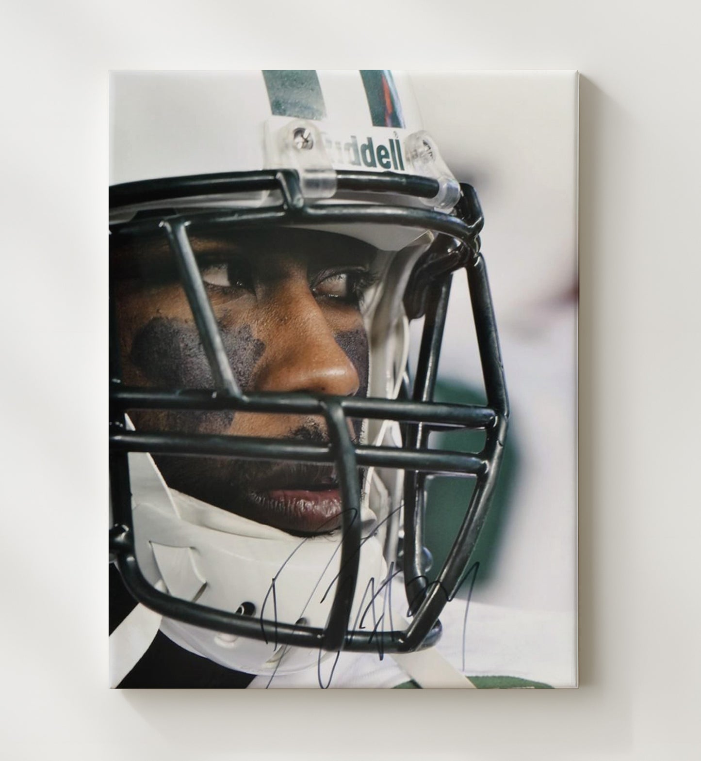 Penn State - Darrelle Revis Lockdown Focus Helmet Close-Up Spotlight 8x10 Canvas college football wall art