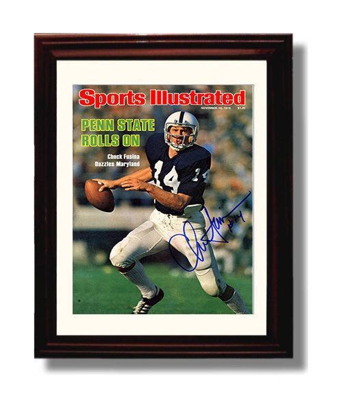 Penn State Football Chuck Fusina Game Roll SI Cover 1978 College Football Wall Art 8x10 Beveled Frame wall art print – College Football decor