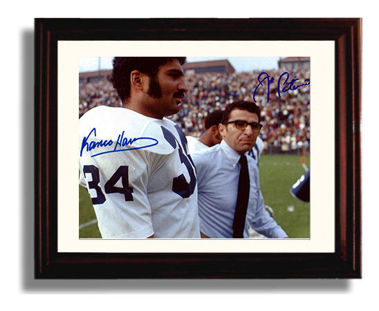Penn State Football - Franco Harris and Joe PaternoSideline Moment 8x10 Beveled Frame college football wall art