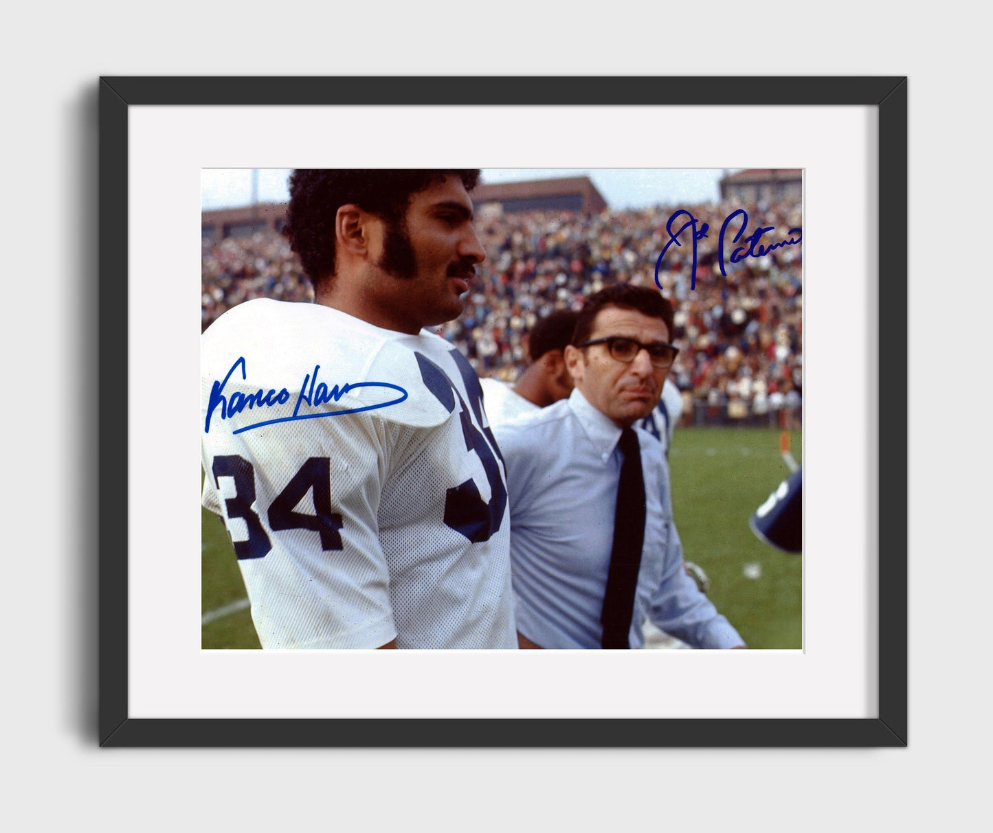 Penn State Football - Franco Harris and Joe PaternoSideline Moment 8x10 Gallery Frame college football wall art
