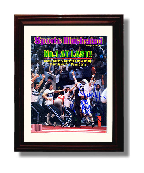 Penn State Football Gregg Garrity Game Winner SI Cover 1983 College Football Wall Art 8x10 Beveled Frame wall art print – College Football decor