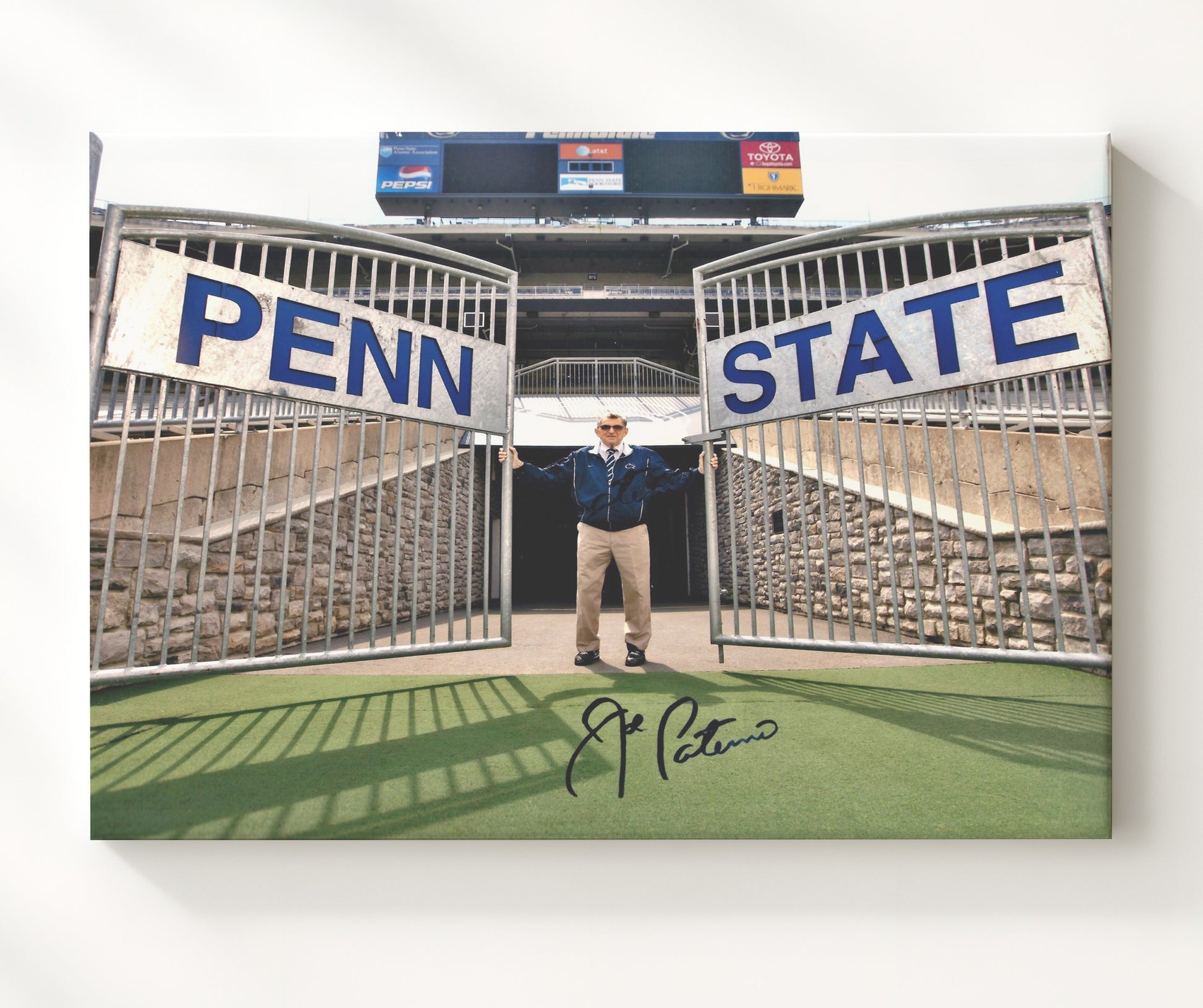 Penn State Football Joe PaternoStadium Entrance College Football Wall Art 20x24 Canvas wall art print – College Football decor