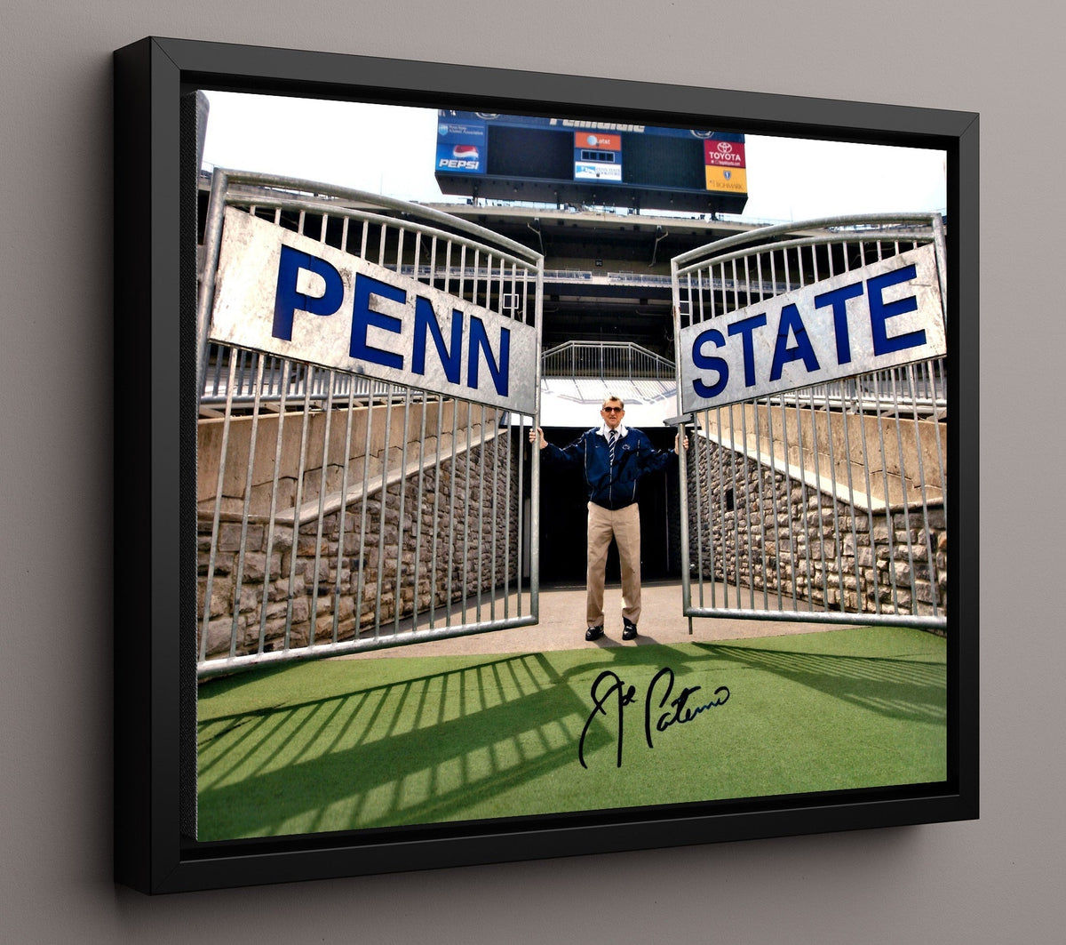 Penn State Football - Joe PaternoStadium Entrance 8x10 Framed Canvas college football wall art