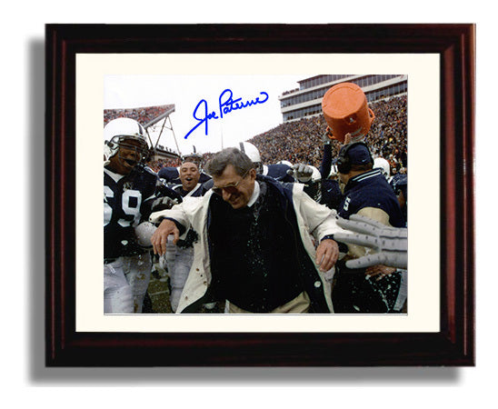 Penn State Football Joe Paterno Sideline Celebration Moment College Football Wall Art 8x10 Beveled Frame wall art print – College Football decor
