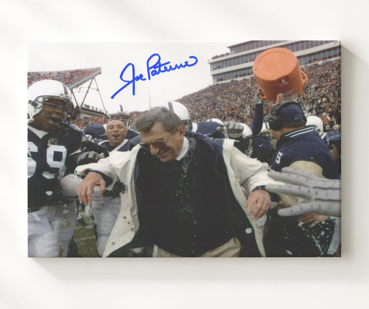 Penn State Football - Joe Paterno Sideline Celebration Moment 8x10 Canvas college football wall art