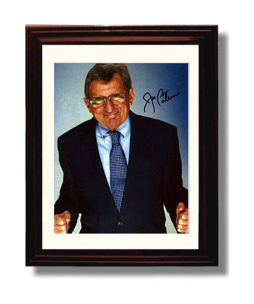 Penn State Football Joe Paterno Sideline Leader College Football Wall Art 8x10 Beveled Frame wall art print – College Football decor
