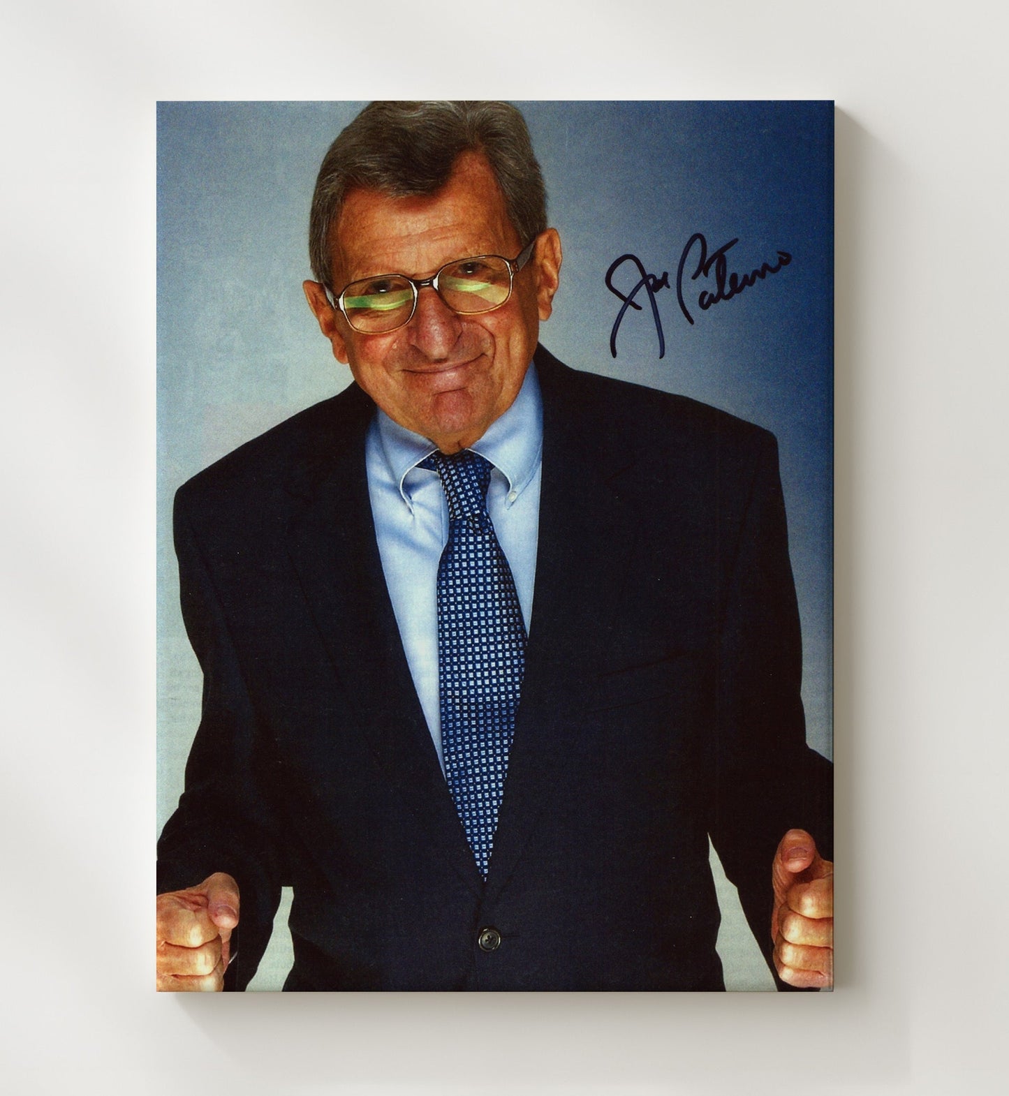 Penn State Football - Joe Paterno Sideline Leader 8x10 Canvas college football wall art