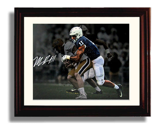 Penn State Football - Micah Parsons Defensive Tackle Impact Hit 8x10 Beveled Frame college football wall art
