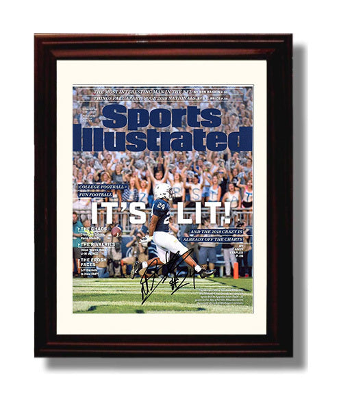 Penn State Football Miles Sanders Touchdown Celebration SI Cover 2018 College Football Wall Art 8x10 Beveled Frame wall art print – College Football decor