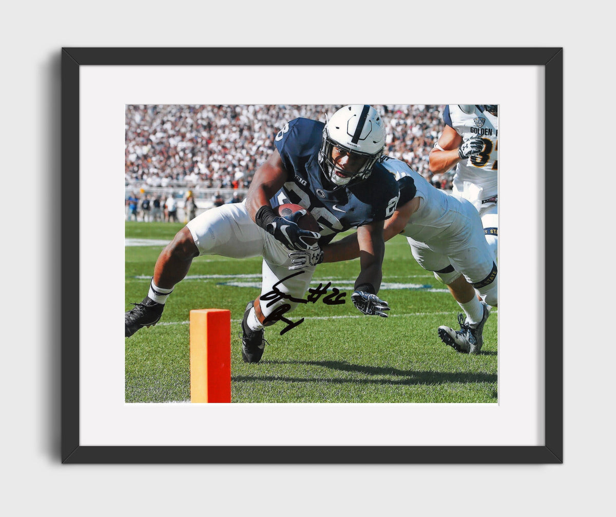 Penn State Football - Saquon BarkleyGoal Line Dive 8x10 Gallery Frame college football wall art