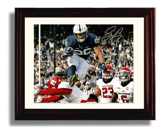 Penn State Football - Saquon BarkleyHurdle 8x10 Beveled Frame college football wall art