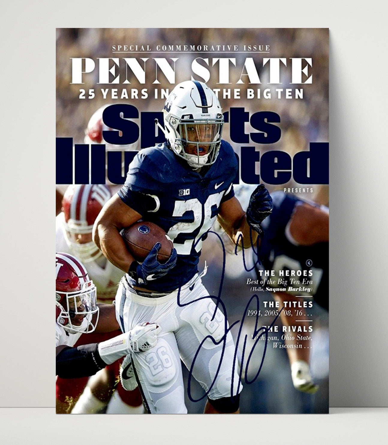 Penn State Football Saquon Barkley Power Run SI Cover 2017 College Football Wall Art 16x20 Unframed Print wall art print – College Football decor