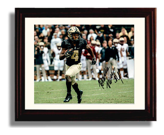 Purdue Football Rondale Moore Explosive Breakaway College Football Wall Art 8x10 Beveled Frame wall art print – College Football decor