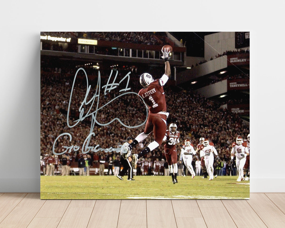 South Carolina Football - Alshon Jeffery Aerial Touchdown Grab 8x10 Unframed Print college football wall art