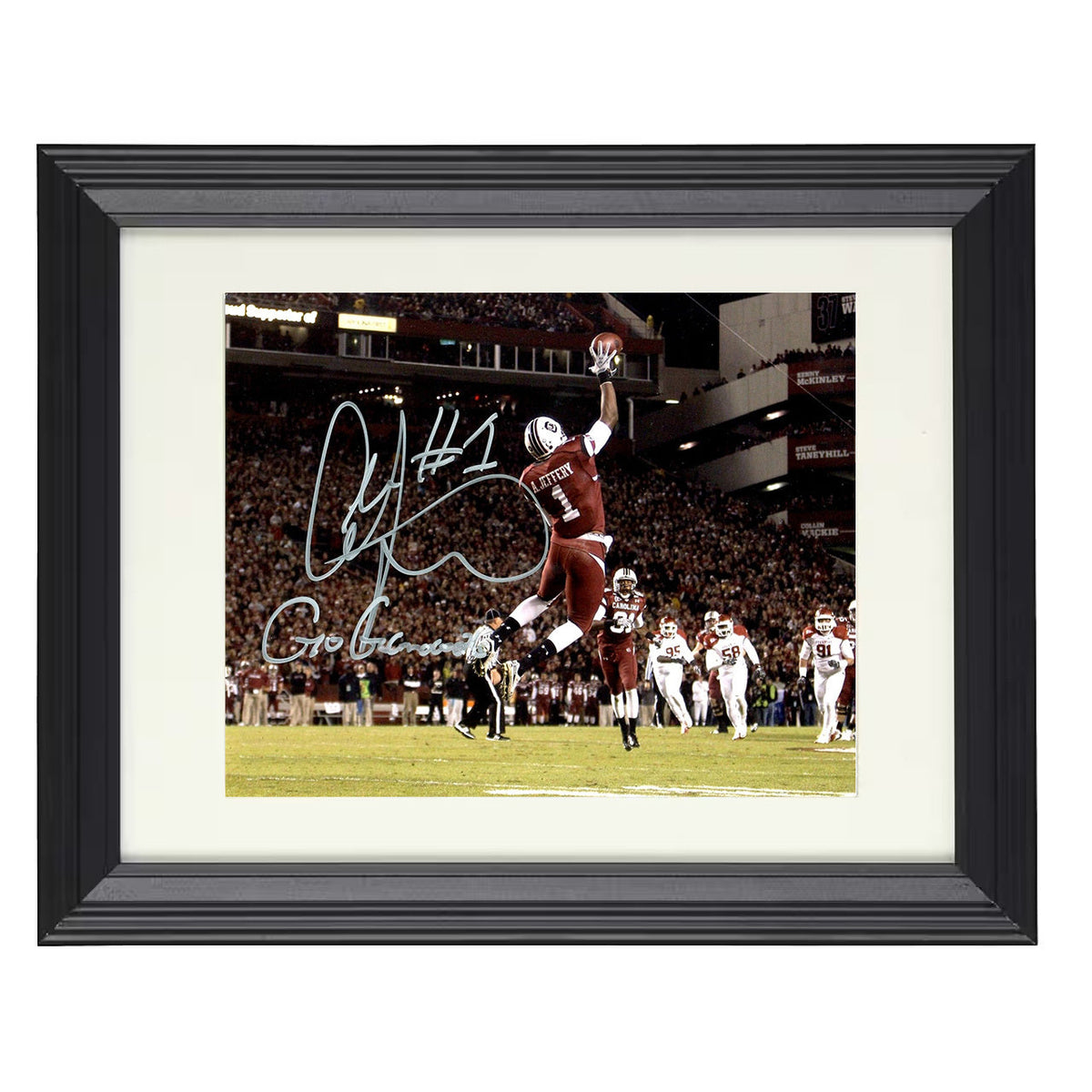 South Carolina Football - Alshon Jeffery Aerial Touchdown Grab 8x10 Beveled Frame college football wall art