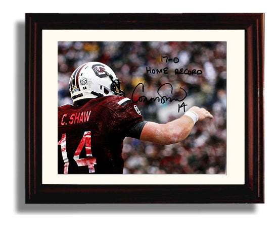 South Carolina Football Connor Shaw Undefeated Home Command College Football Wall Art 8x10 Beveled Frame wall art print – College Football decor