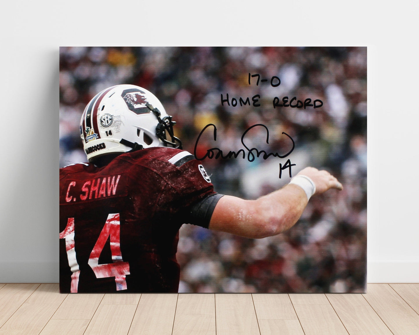South Carolina Football - Connor Shaw Undefeated Home Command 8x10 Unframed Print college football wall art