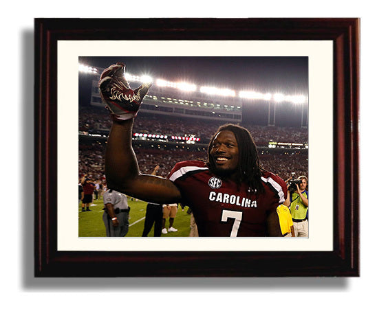 South Carolina Football - Jadeveon Clowney Defensive Takeover 8x10 Beveled Frame college football wall art