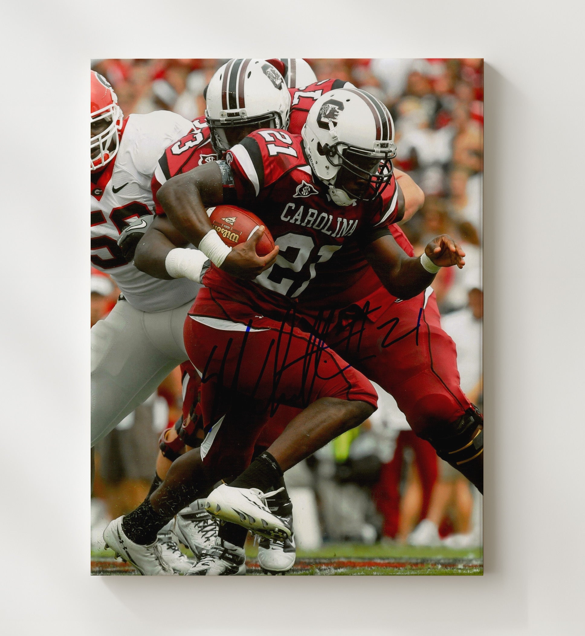 South Carolina Football - Marcus Lattimore Power Rush 8x10 Canvas college football wall art