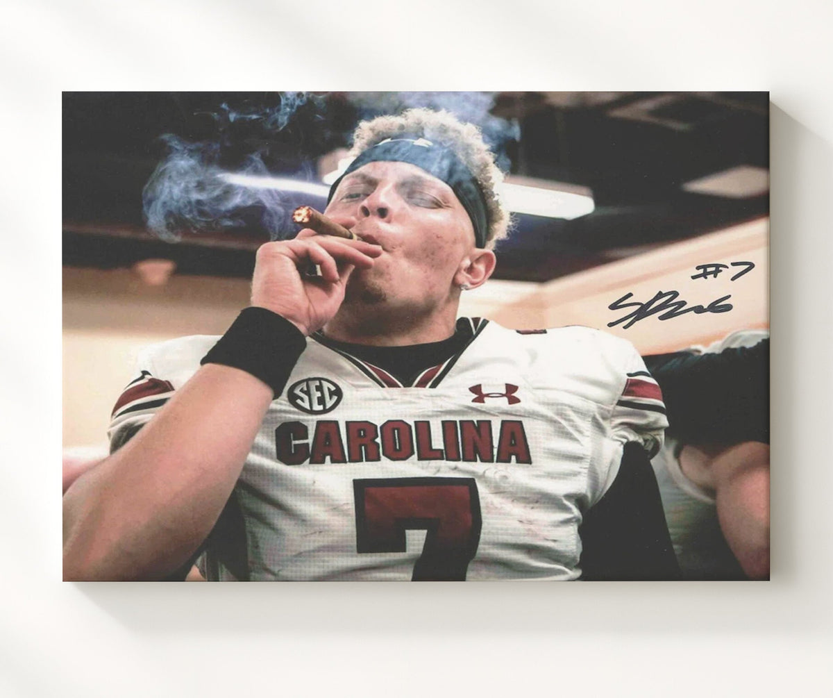 South Carolina Football - Spencer Rattler Locker Victory Cigar 8x10 Canvas college football wall art