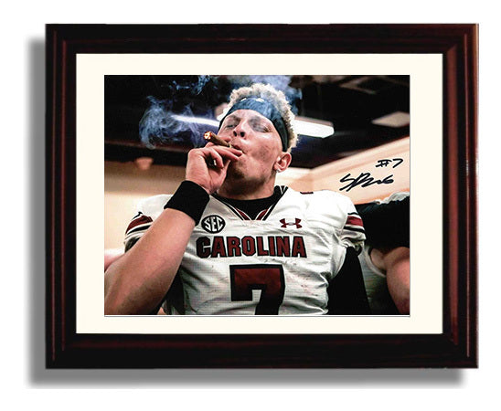 South Carolina Football - Spencer Rattler Locker Victory Cigar 8x10 Beveled Frame college football wall art