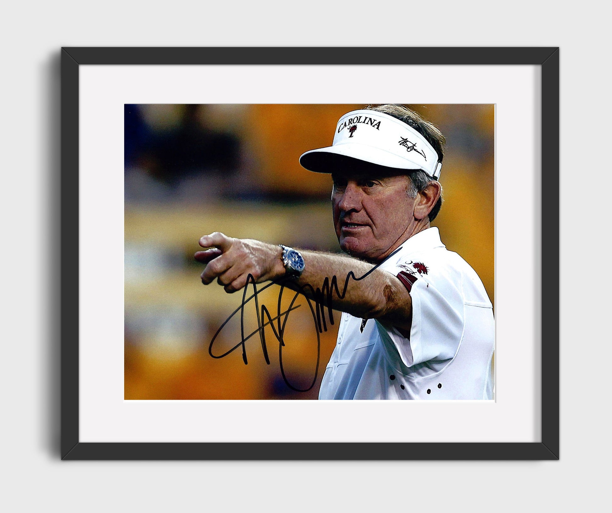 South Carolina Football Steve Spurrier Sideline Authority College Football Wall Art 16x20 Gallery Frame wall art print – College Football decor