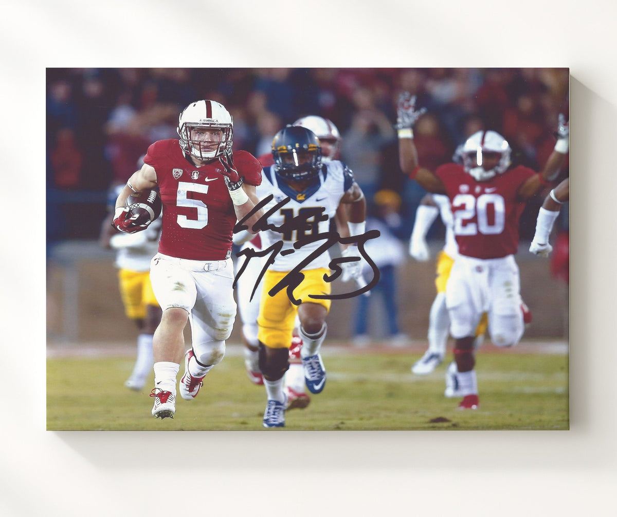 Stanford Football - Christian McCaffrey Explosive Open Field Run 8x10 Canvas college football wall art