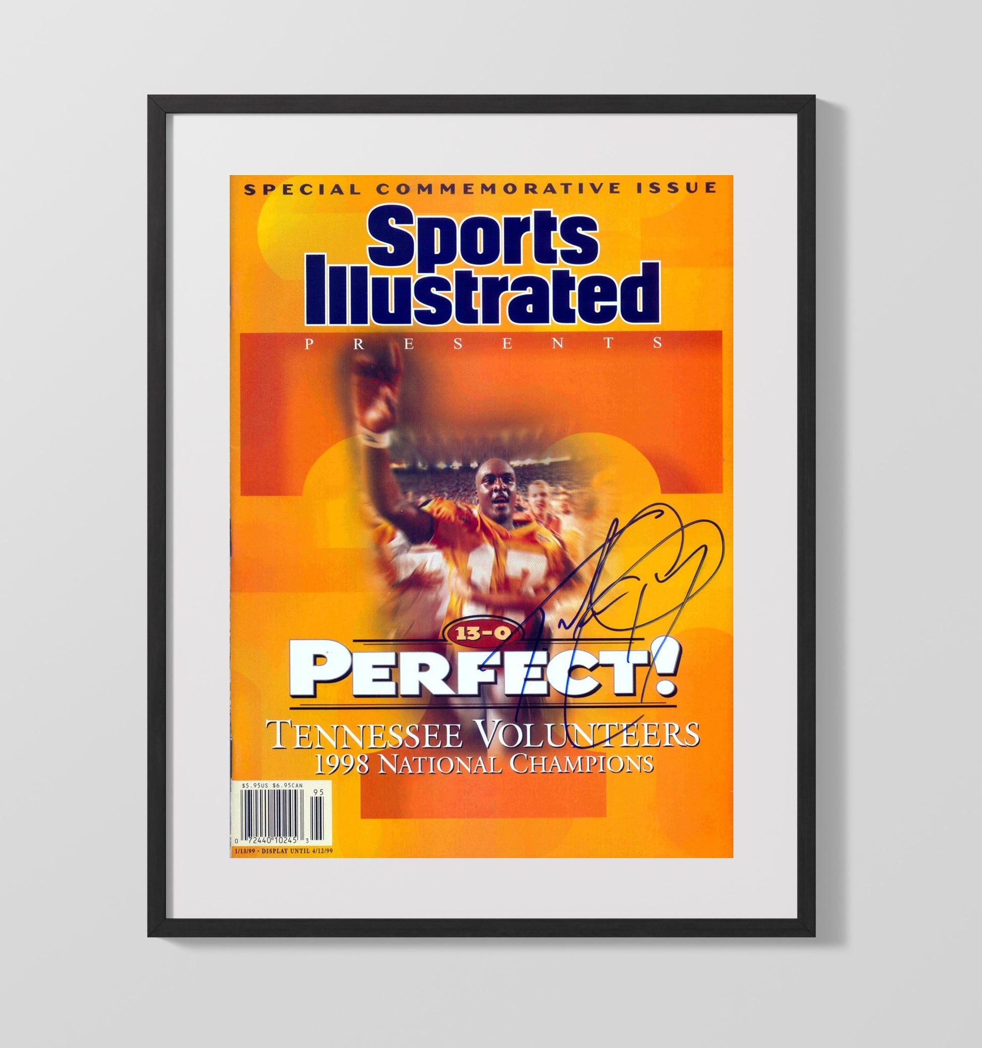Tennessee Football 1998 National Champions Perfect Season SI Cover College Football Wall Art 16x20 Gallery Frame wall art print – College Football decor