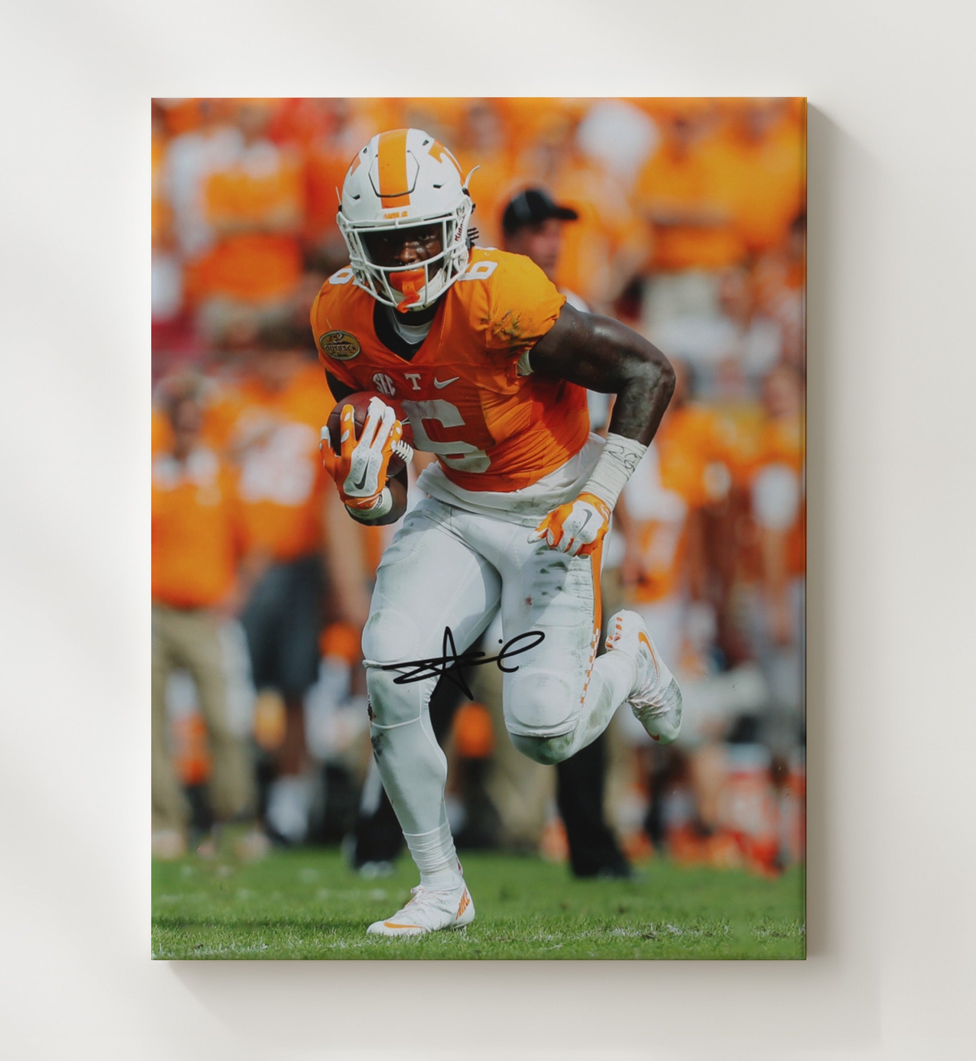Tennessee Football Alvin Kamara Breakaway Run College Football Wall Art 20x24 Canvas wall art print – College Football decor