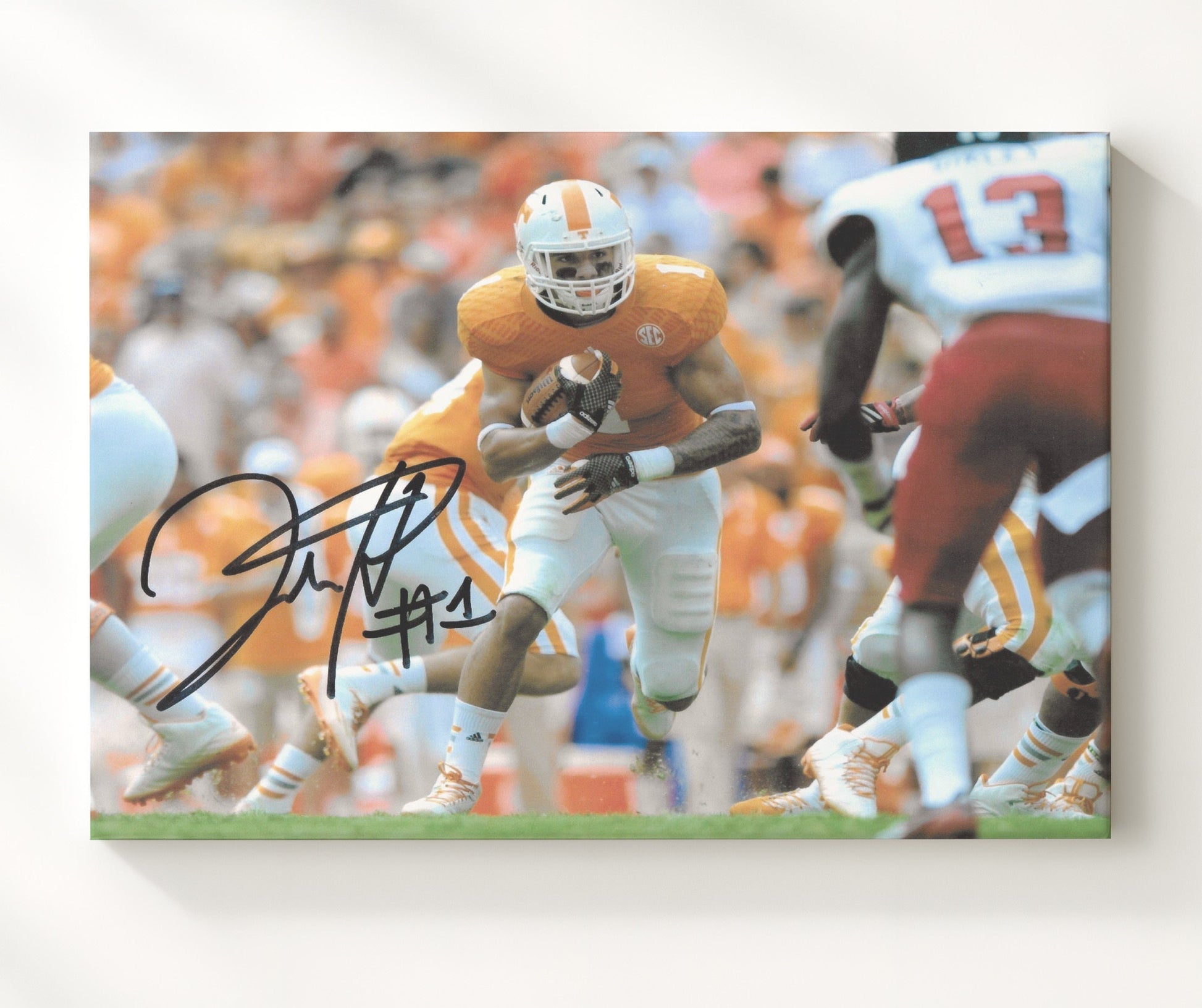 Tennessee Football - Jalen Hurd Power Run Breakthrough 8x10 Canvas college football wall art