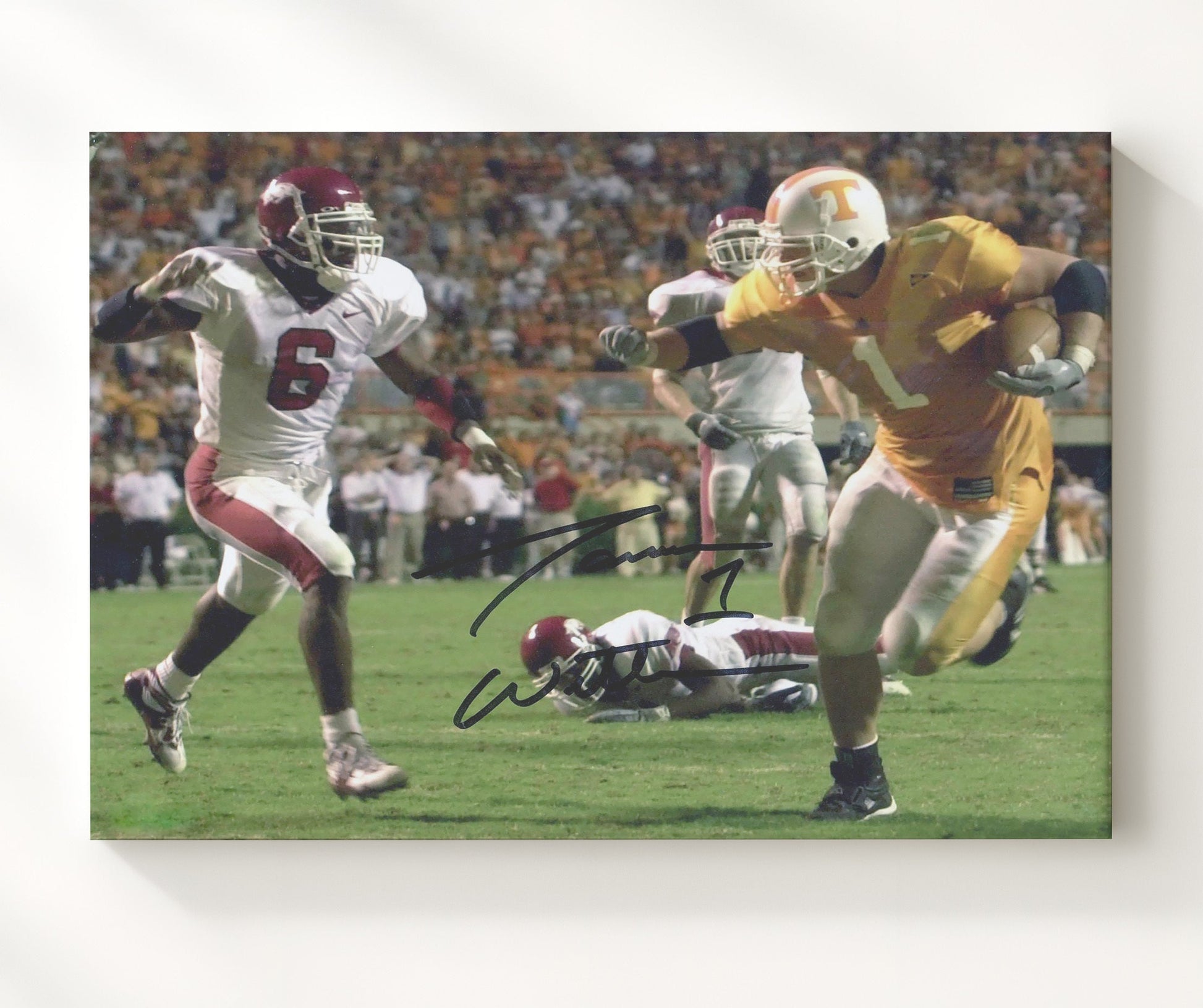Tennessee Football - Jason Witten Tough Yardage Drive 8x10 Canvas college football wall art