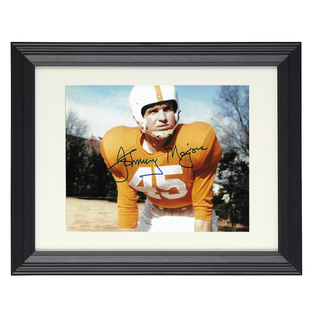 Tennessee Football Johnny Majors Legendary QB Heritage 8x10 black beveled frame college football wall art