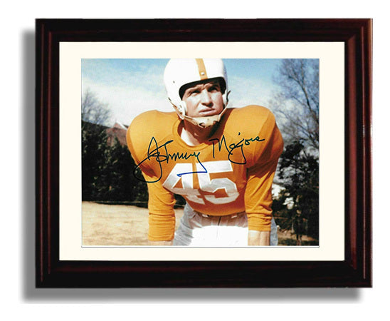 Tennessee Football Johnny Majors Legendary QB Heritage College Football Wall Art 8x10 Beveled Frame wall art print – College Football decor