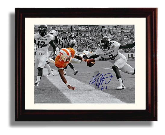 Tennessee Football - Josh Dobbs Goal Line Pylon Dive 8x10 Beveled Frame college football wall art