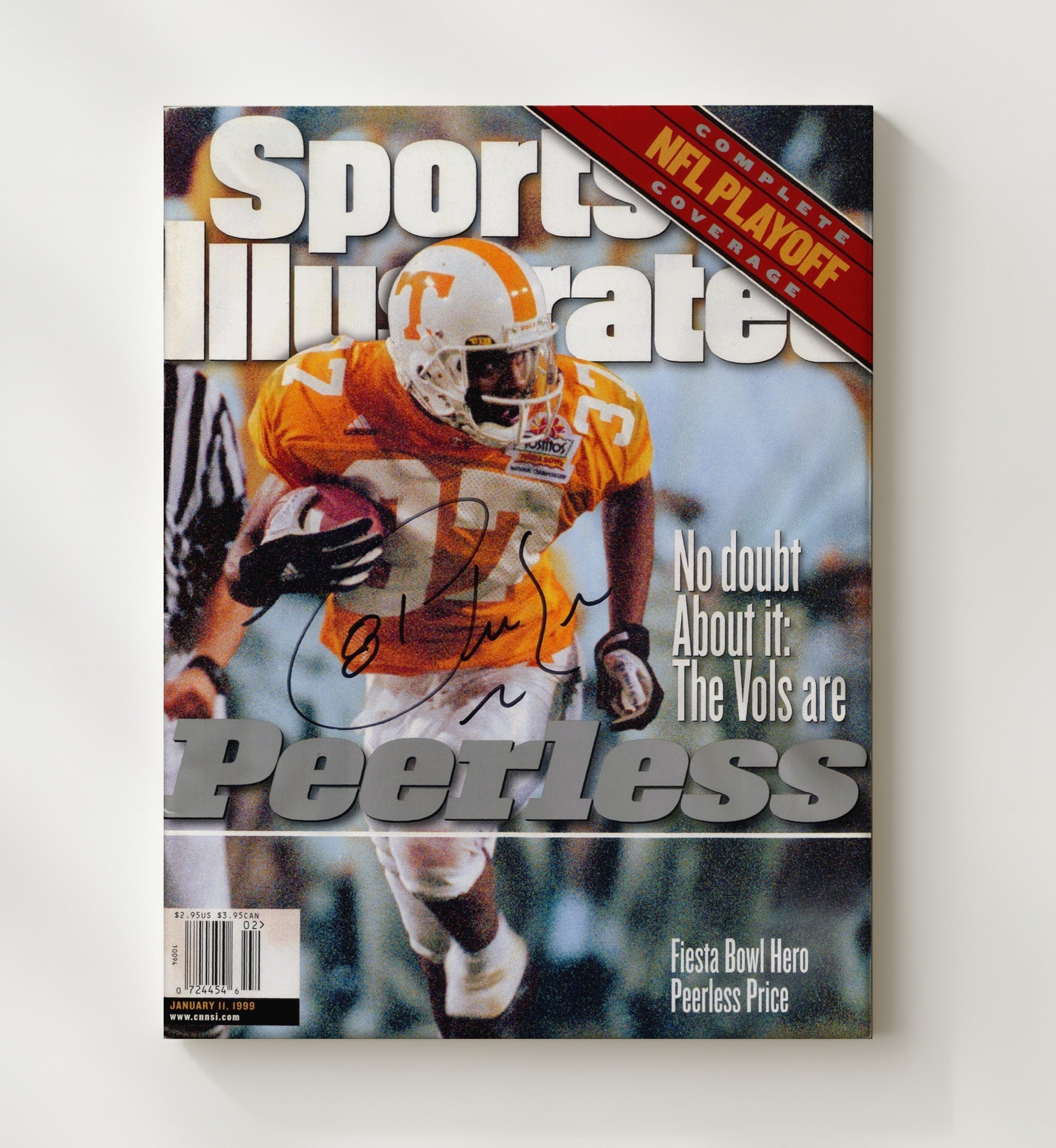 Tennessee Football - Peerless Price Fiesta Bowl Hero SI Cover 1999 8x10 Canvas college football wall art