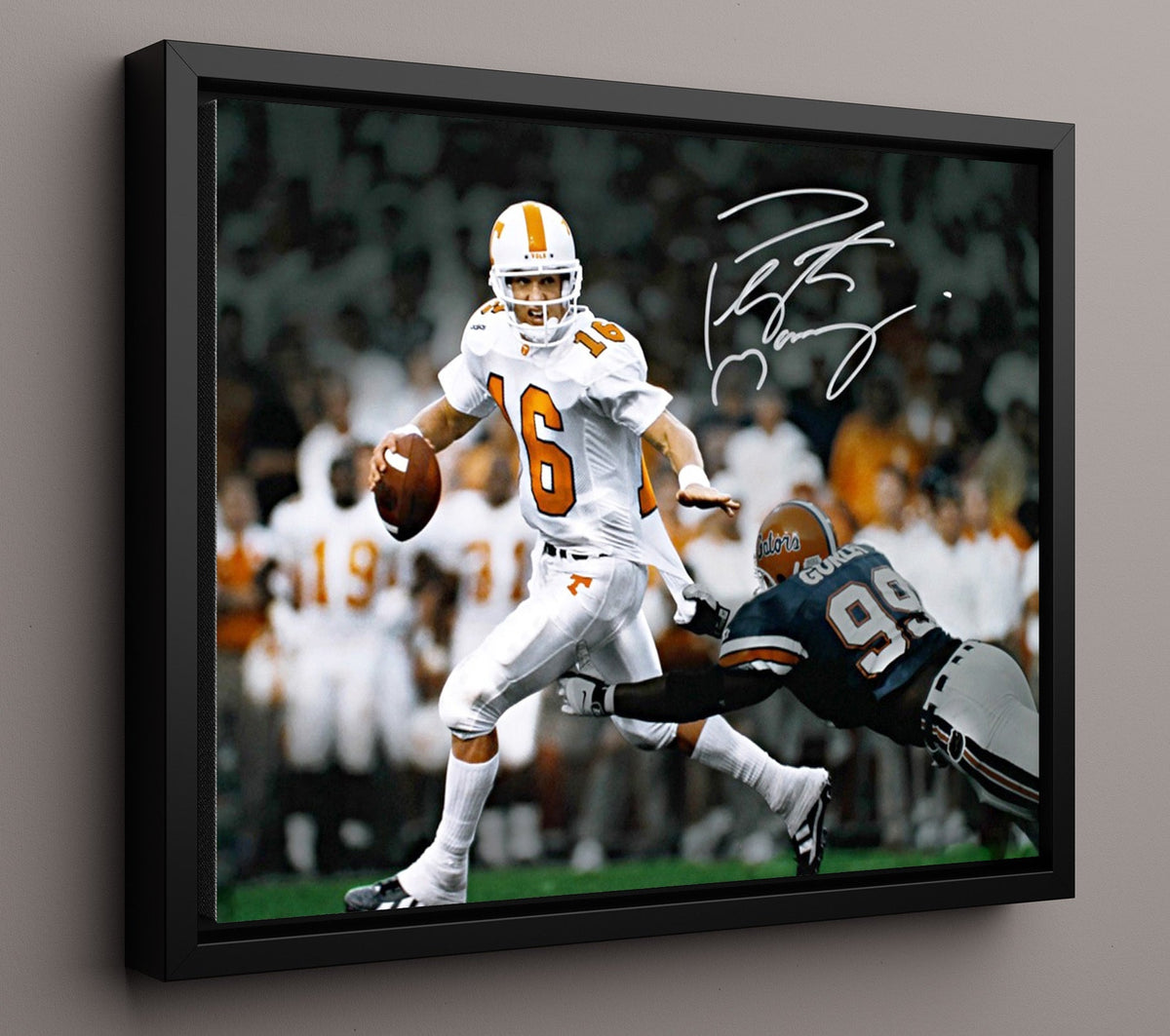Tennessee Football - Peyton Manning Escape Artist Play 8x10 Framed Canvas college football wall art