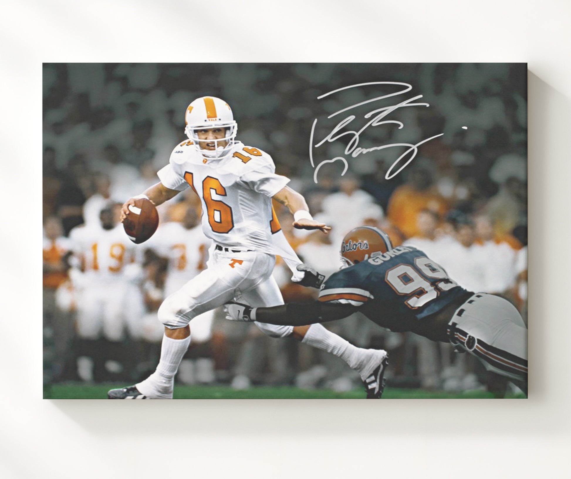 Tennessee Football Peyton Manning Escape Artist Play College Football Wall Art 20x24 Canvas wall art print – College Football decor