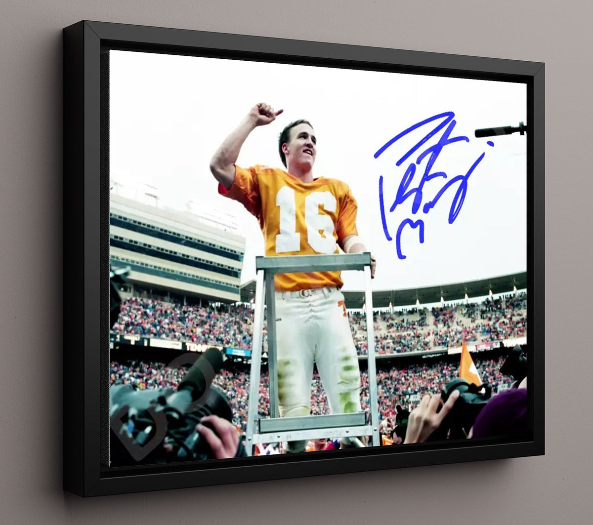 Tennessee Football - Peyton Manning Sideline Maestro Leadership 8x10 Framed Canvas college football wall art