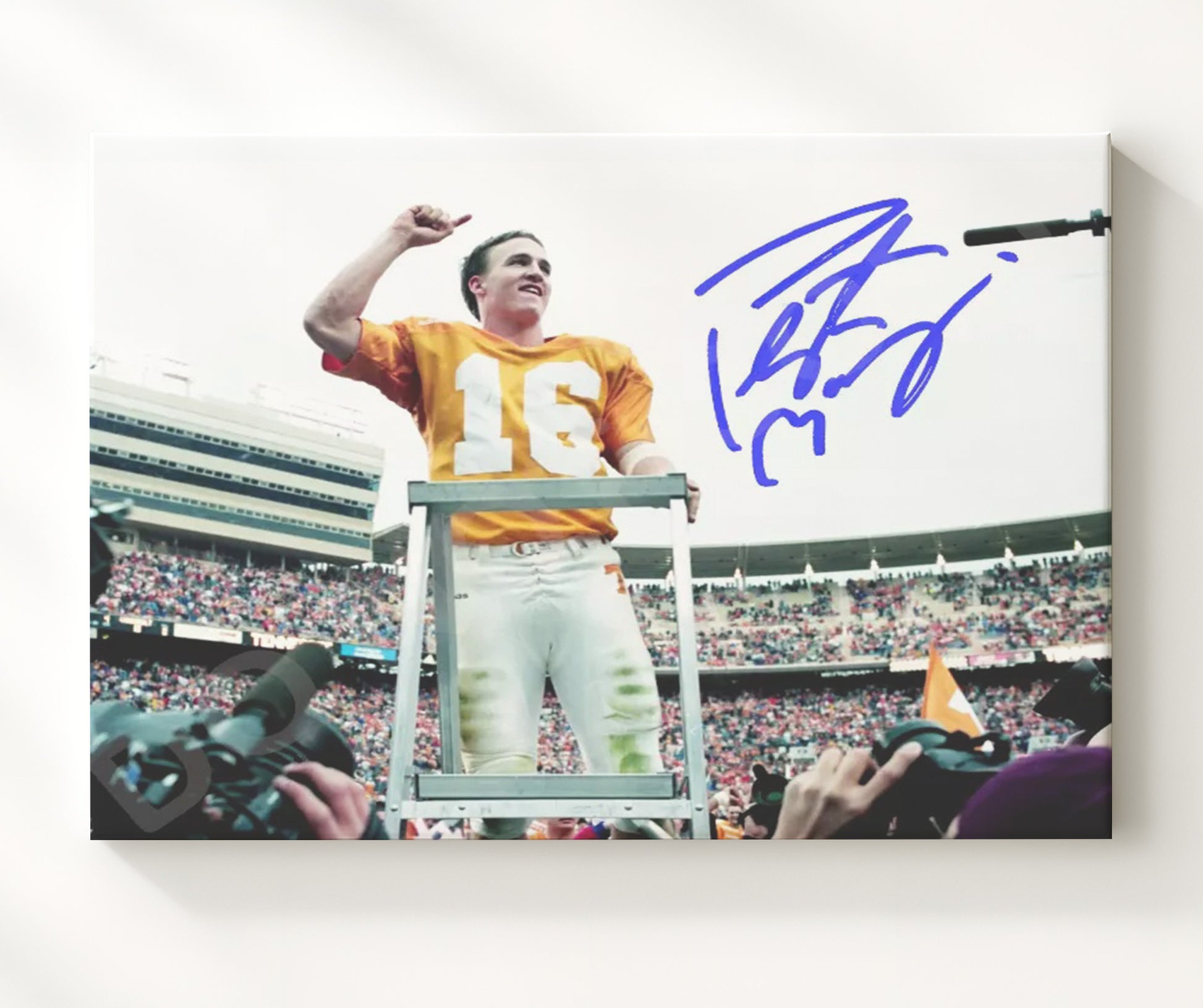 Tennessee Football - Peyton Manning Sideline Maestro Leadership 8x10 Canvas college football wall art